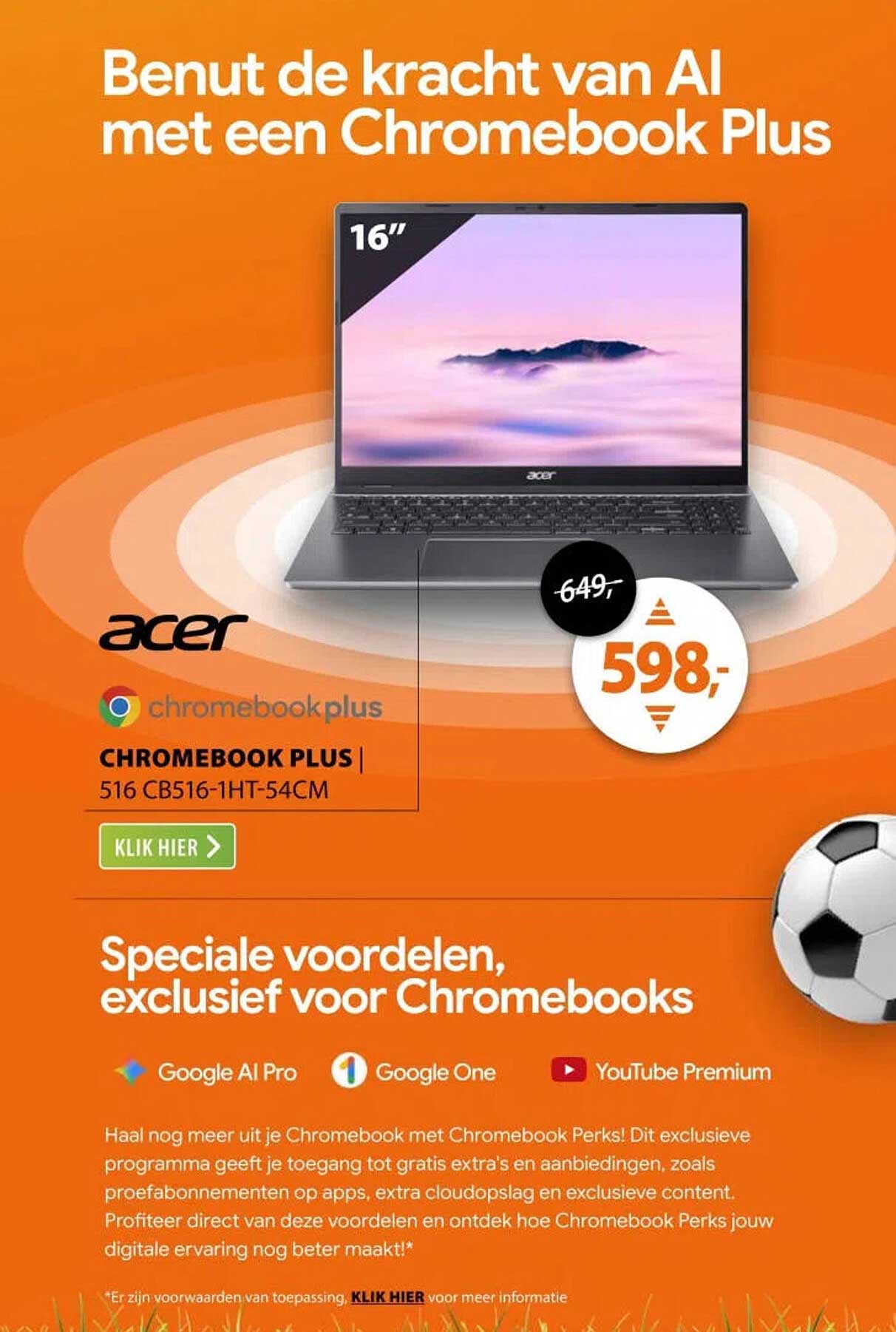 Benut de kracht van AI met een Chromebook Plus