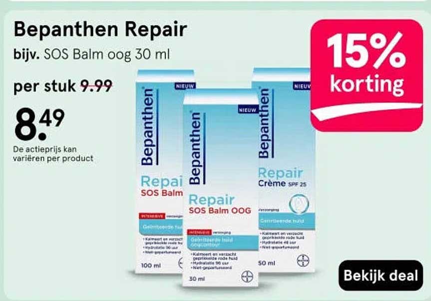 Bepanthen Repair bijv. SOS Balm oog 30 ml