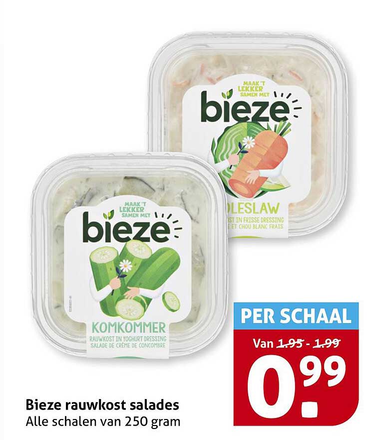 Bieze rauwkost salades