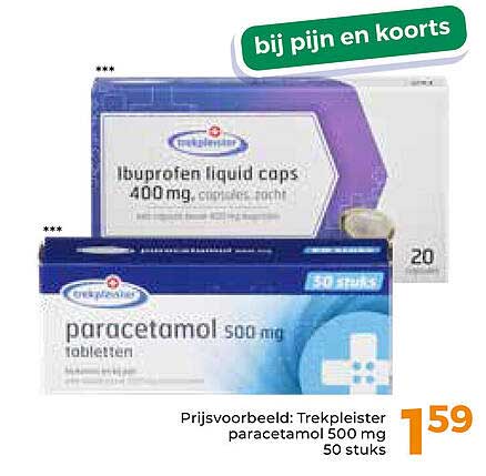 bij pijn en koorts