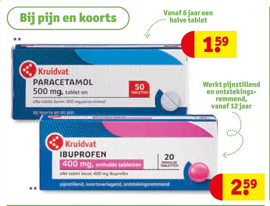 Bij pijn en koorts