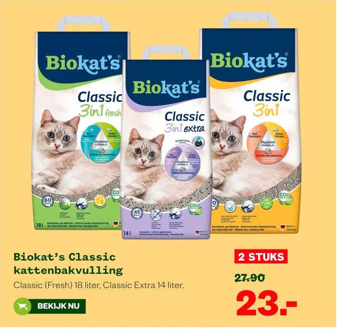 Biokat’s Classic kattenbakvulling 2 STUKS