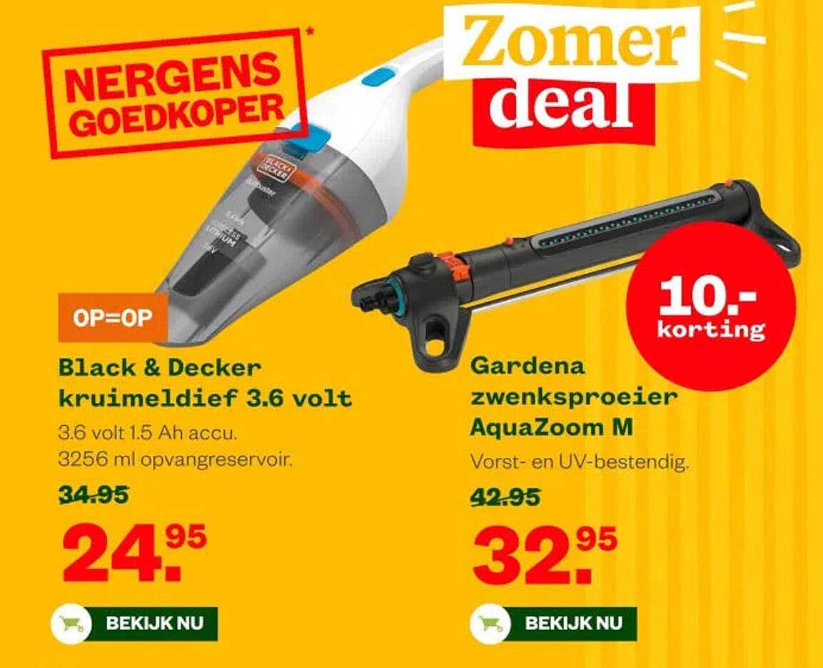 Black & Decker kruimeldief 3.6 volt