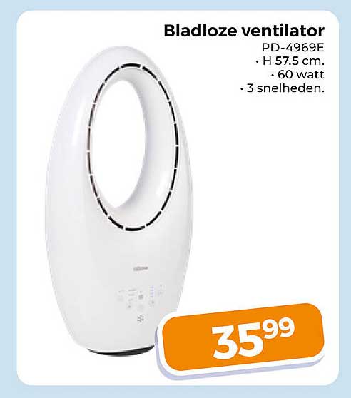 Bladloze ventilator