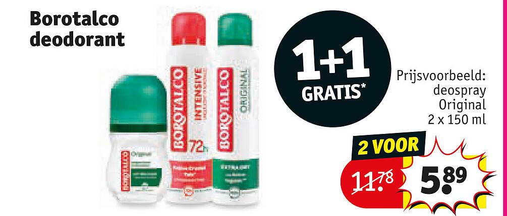 Borotalco deodorant 1+1 gratis