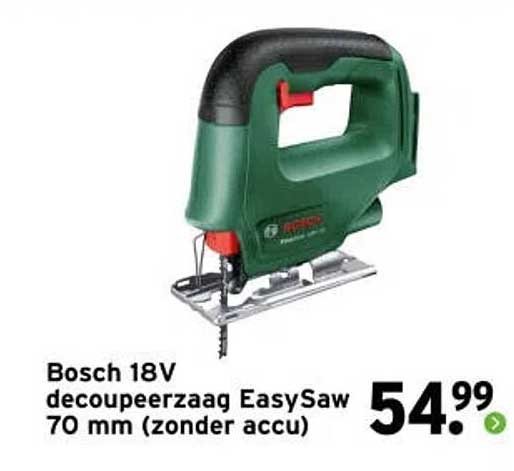Bosch 18V decoupeerzaag EasySaw 70 mm (zonder accu)