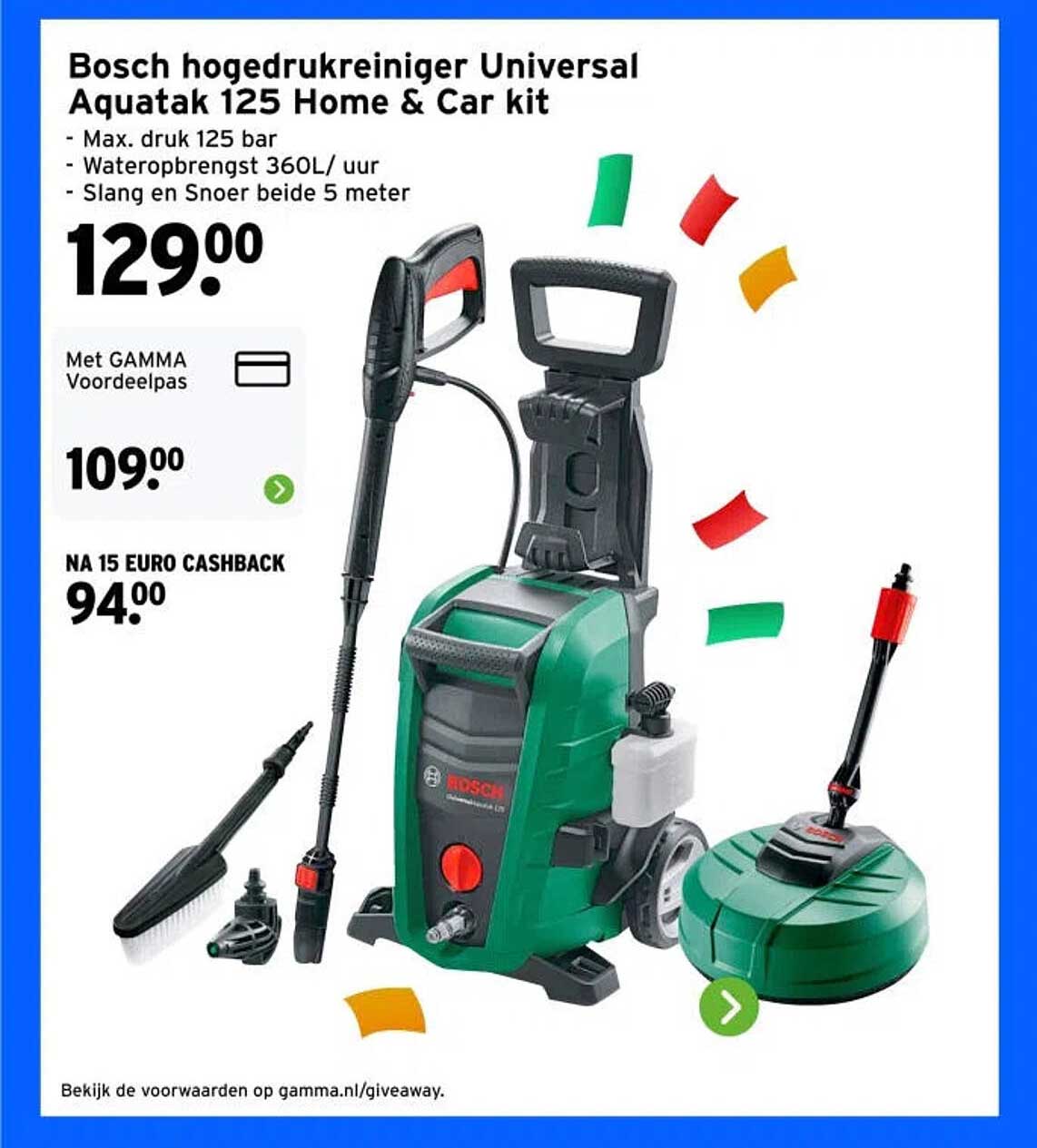 Bosch hogedrukreiniger Universal Aquatak 125 Home & Car kit