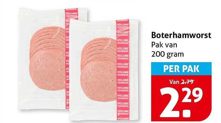 Boterhamworst Pak van 200 gram PER PAK