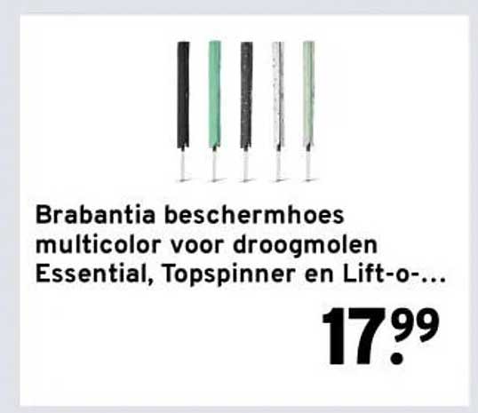 Brabantia beschermhoes multicolor voor droogmolen Essential, Topspinner en Lift-o-...