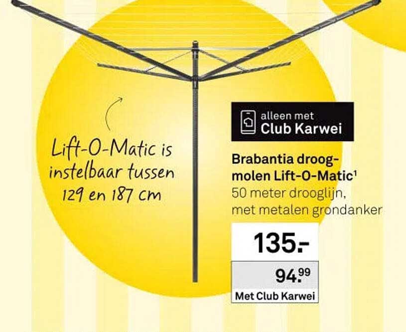 Brabantia droogmolen Lift-O-Matic