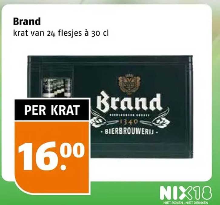 Brand krat van 24 flesjes à 30 cl