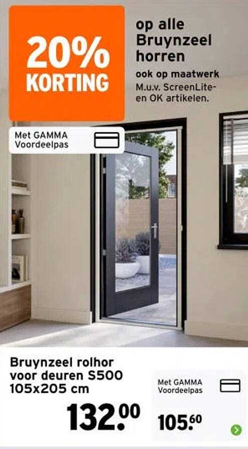 Bruynzeel rolhor voor deuren S500 105x205 cm 20% KORTING