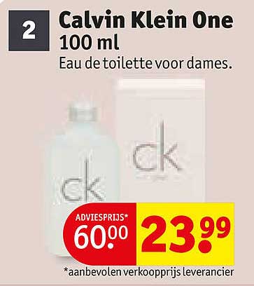 Calvin Klein One 100 ml Eau de toilette voor dames.
