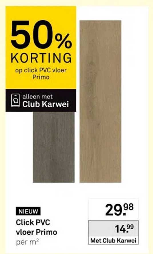 Click PVC vloer Primo 50% KORTING