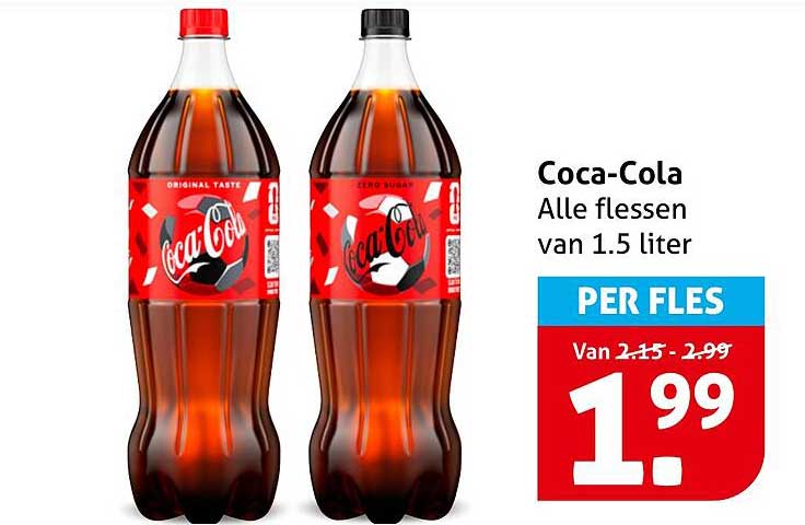 Coca-Cola Alle flessen van 1.5 liter PER FLES