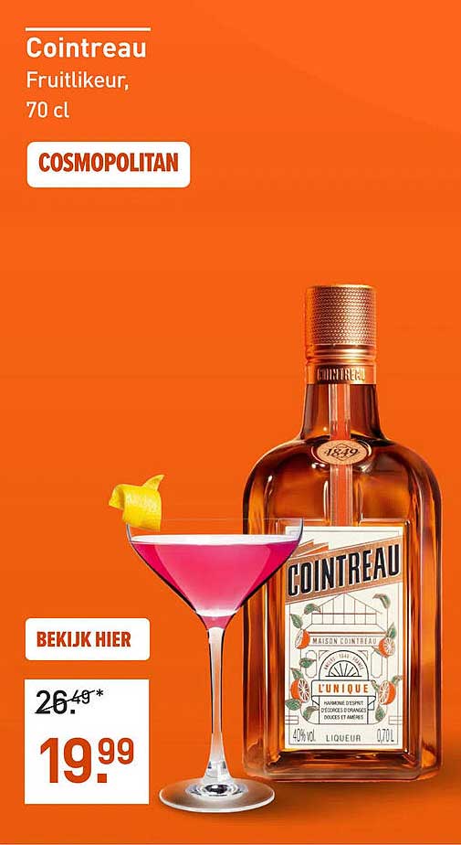Cointreau Fruitlikeur, 70 cl COSMOPOLITAN