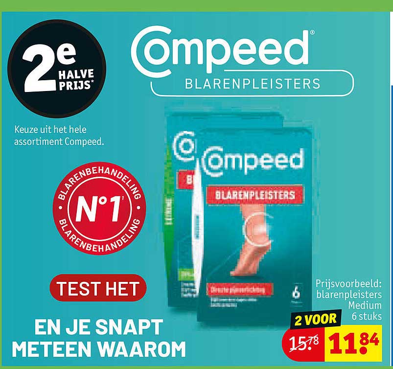 Compeed blarenpleisters 2e halve prijs