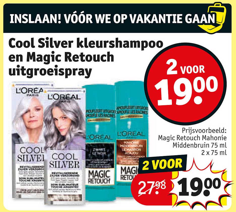 Cool Silver kleurshampoo en Magic Retouch uitgroeispray