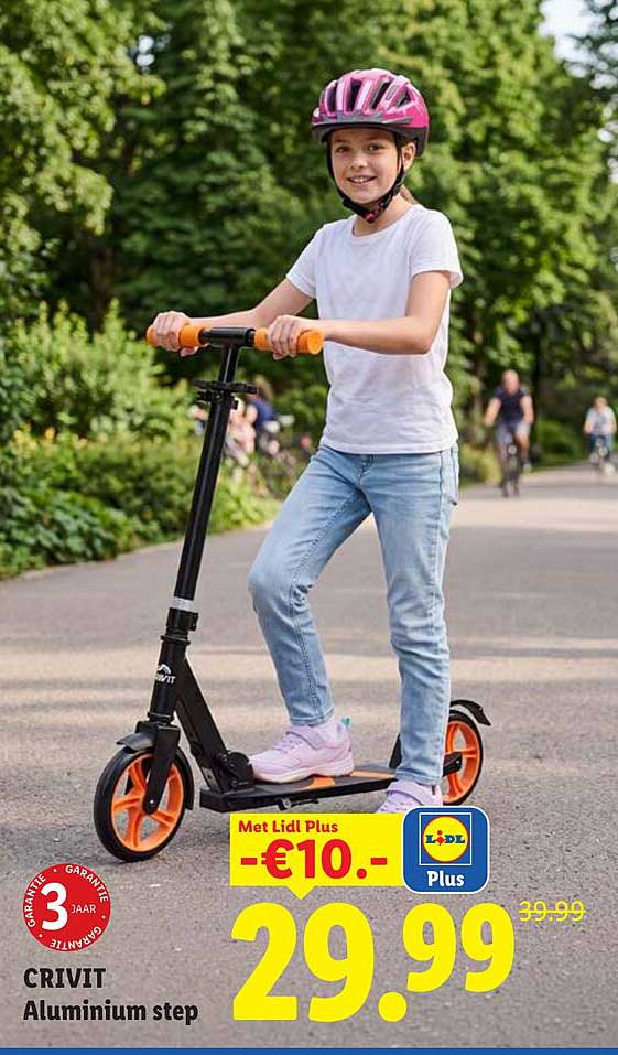 CRIVIT Aluminium step Met Lidl Plus -€10.-