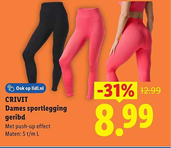 CRIVIT Dames sportlegging geribd