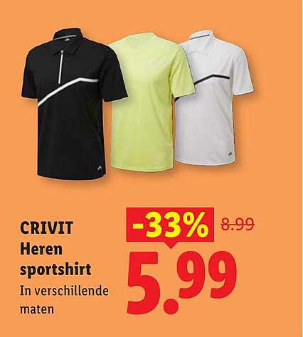 CRIVIT Heren sportshirt In verschillende maten