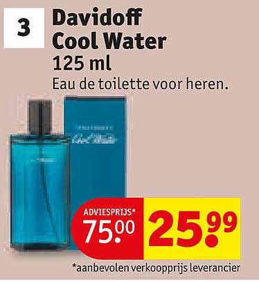 Davidoff Cool Water 125 ml Eau de toilette voor heren