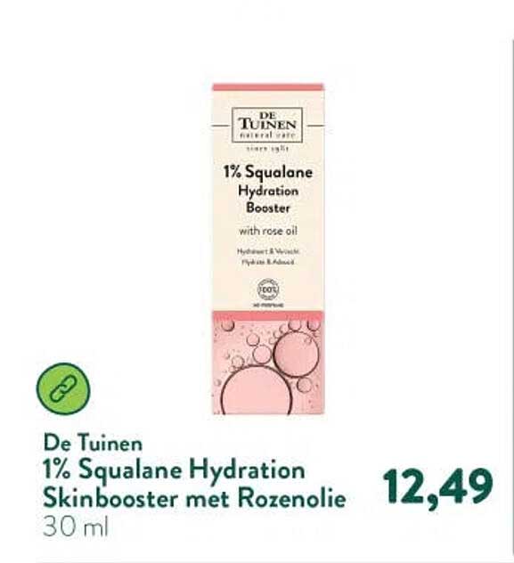 De Tuinen 1% Squalane Hydration Skinbooster met Rozenolie 30 ml