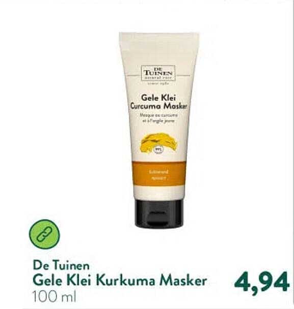 De Tuinen Gele Klei Kurkuma Masker 100 ml