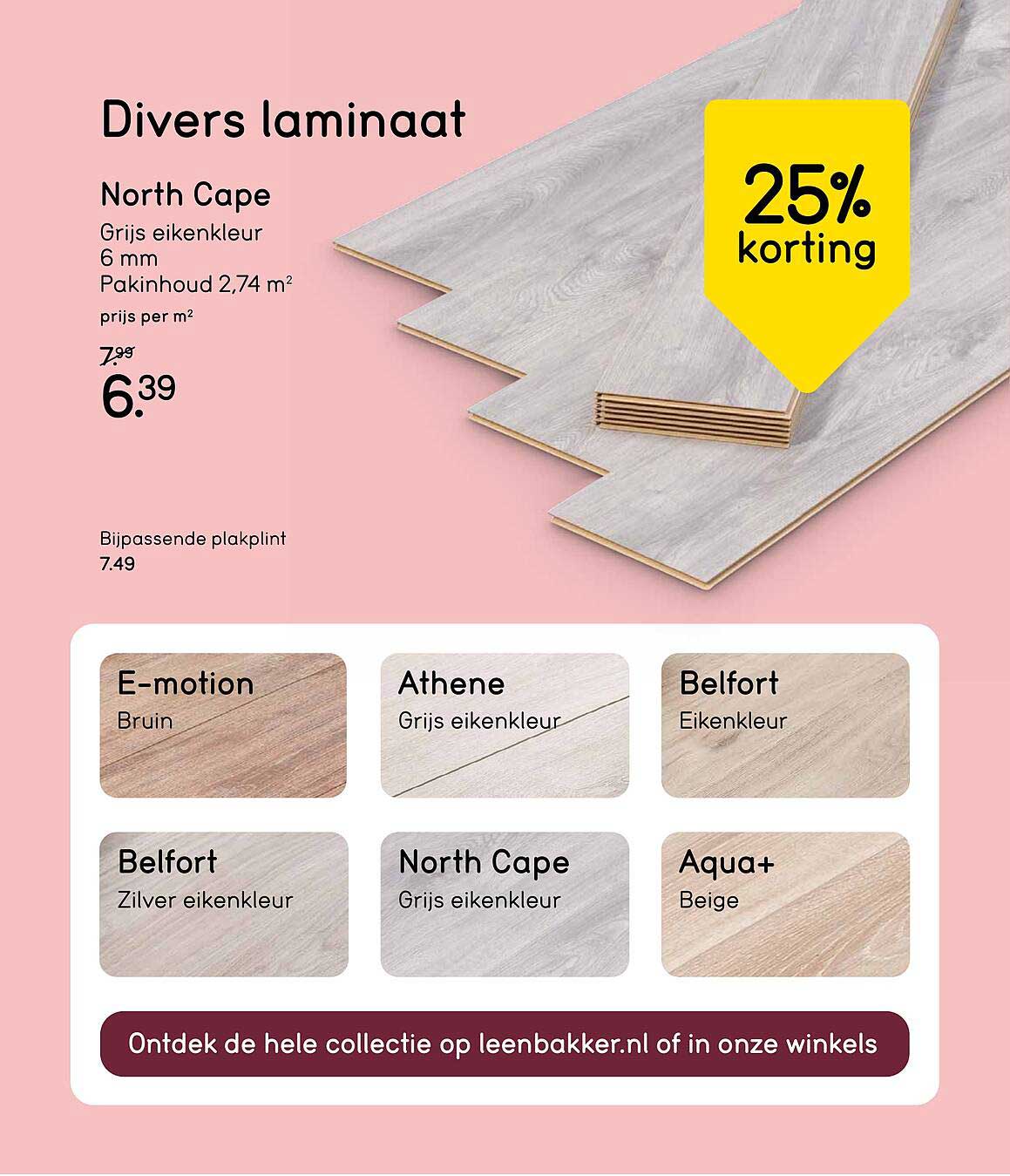 Divers laminaat North Cape Grijs eikenkleur 6 mm Pakinhoud 2,74 m² 25% korting