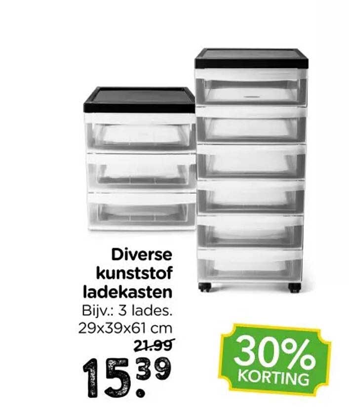 Diverse kunststof ladekasten
