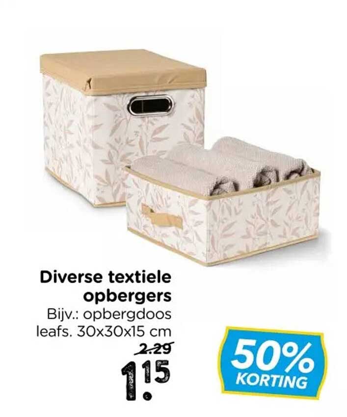 Diverse textiele opbergers