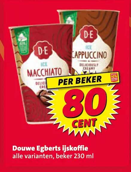 Douwe Egberts ijskoffie alle varianten, beker 230 ml
