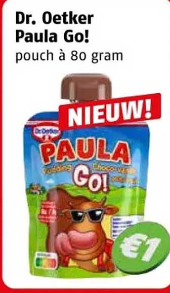 Dr. Oetker Paula Go! pouch à 80 gram NIEUW!
