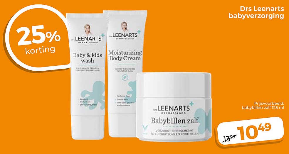 Drs Leenarts babyverzorging 25% korting