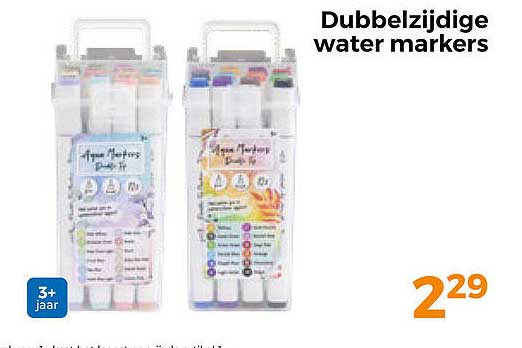 Dubbelzijdige water markers