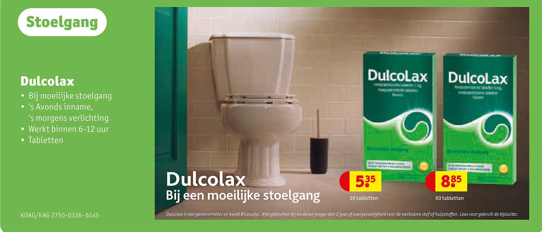 Dulcolax Bij een moeilijke stoelgang