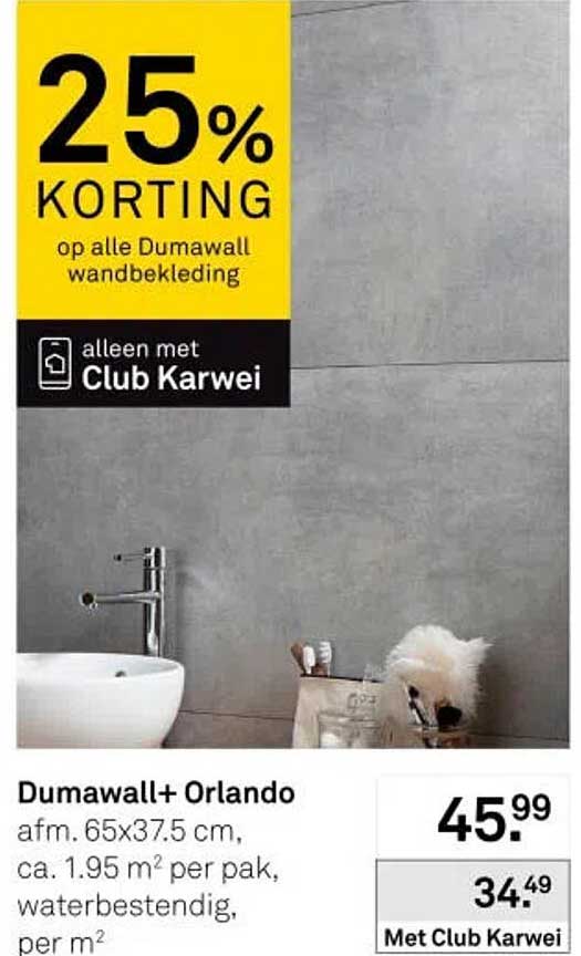 Dumawall+ Orlando 25% KORTING op alle Dumawall wandbekleding alleen met Club Karwei
