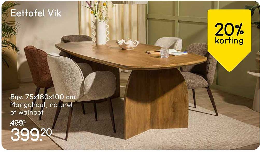 Eettafel Vik 20% korting