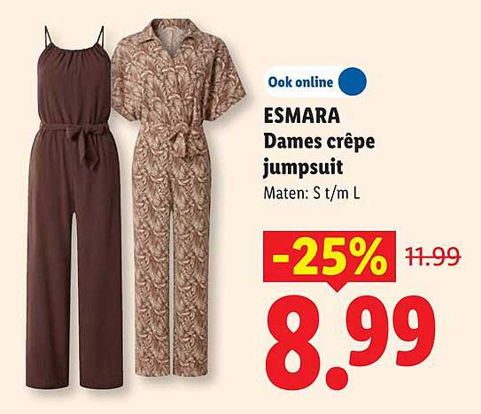 ESMARA Dames crêpe jumpsuit