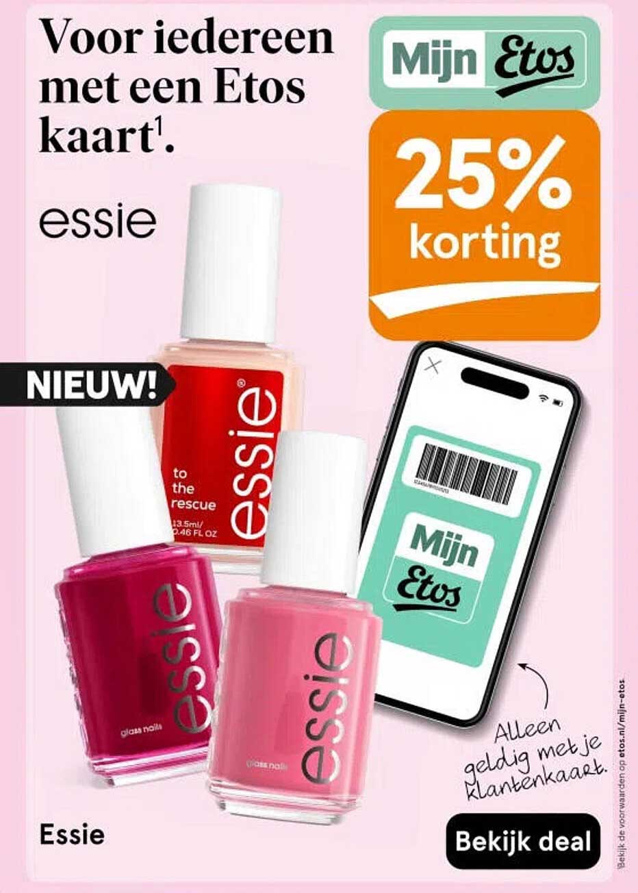 Essie 25% korting