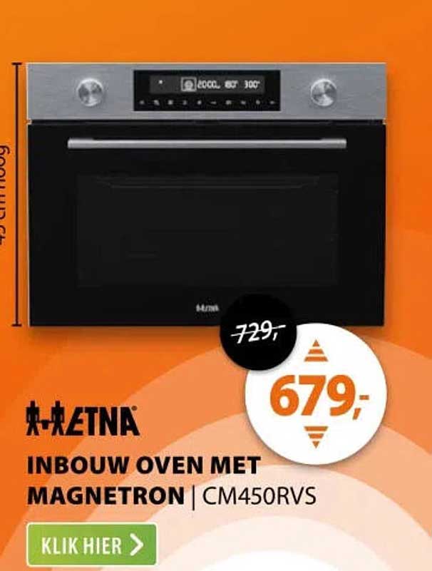 ETNA INBOUW OVEN MET MAGNETRON | CM450RVS
