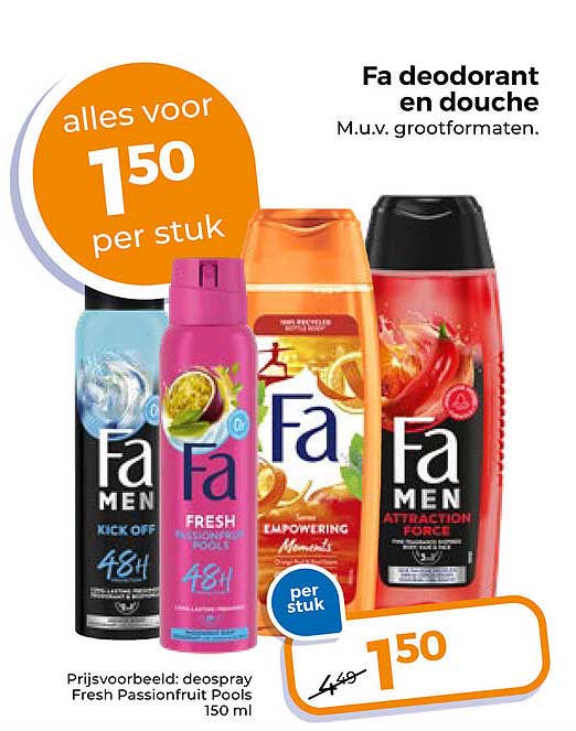 Fa deodorant en douche