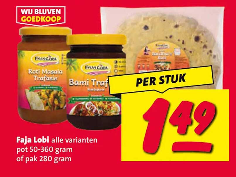 Faja Lobi alle varianten pot 50-360 gram of pak 280 gram