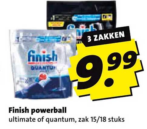 Finish powerball ultimate of quantum, zak 15/18 stuks 3 ZAKKEN