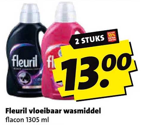 Fleurl vloeibaar wasmiddel 2 STUKS