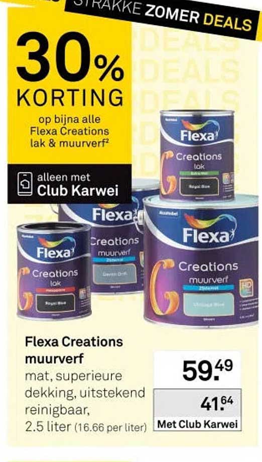 Flexa Creations muurverf 30% korting