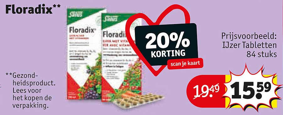Floradix 20% KORTING scan je kaart