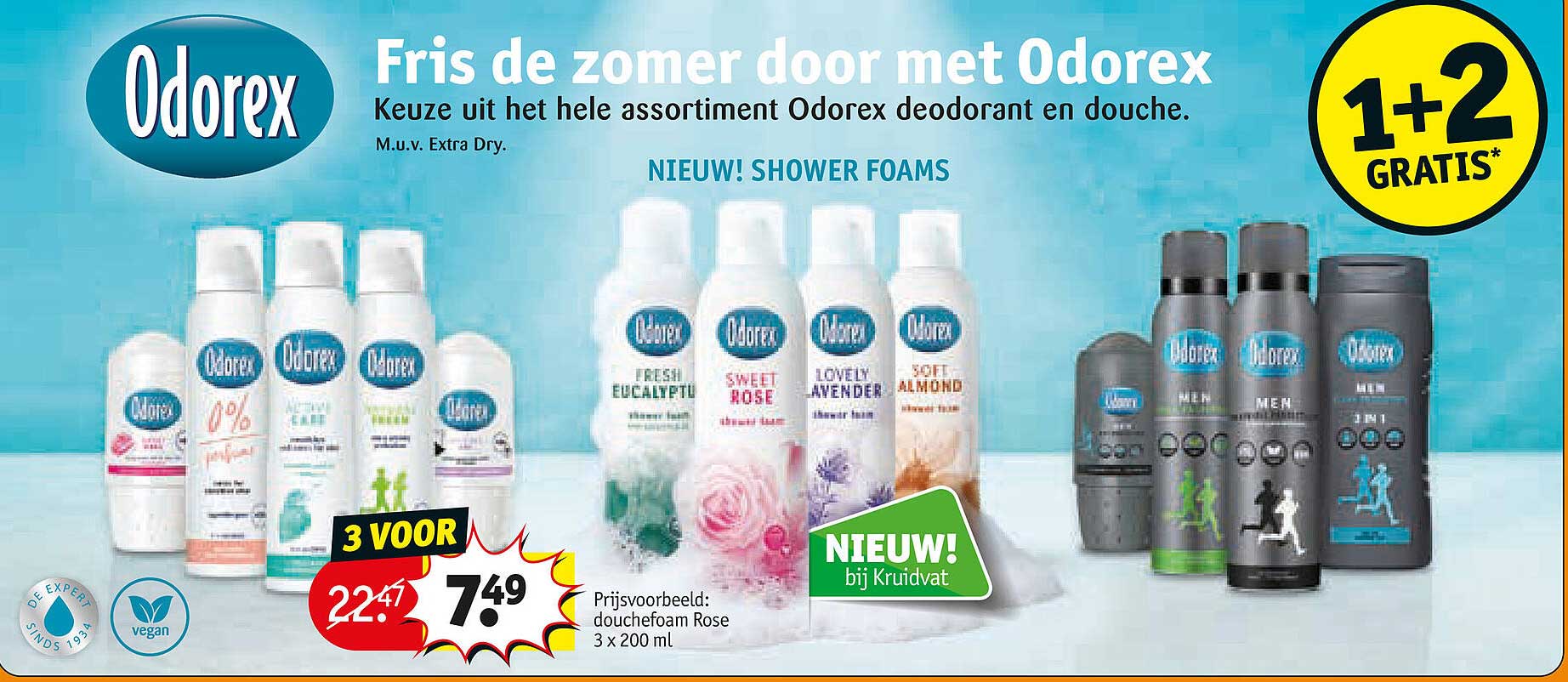 Fris de zomer door met Odorex 1+2 gratis