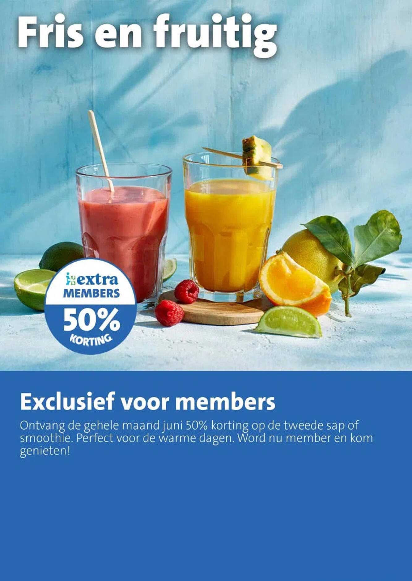 Fris en fruitig - extra members 50% korting
