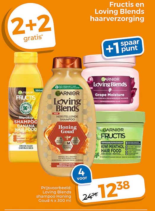 Fructis en Loving Blends haarverzorging 2+2 gratis